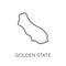 Golden state linear icon. Modern outline Golden state logo conce