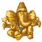Golden statue of Ganesha, religious symbol