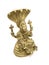 golden statue of lord vishnu avatar, narasimha lion faced