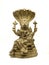 golden statue of lord vishnu avatar, narasimha lion faced