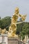 Golden statue of Perseus on the Grand Cascade in Peterhof Palace St Petersburg Russia