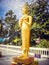Golden statue week of worship in Thailand. Tourism. Friday
