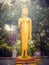 Golden statue week of worship in Thailand. Tourism. Monday