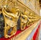 Golden staute of Garuda right side at Emerald Buddha temple, Kin