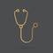 Golden stethoscope icon