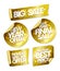 Golden stickers big sale, new year offer, new year final sale, holiday special offer, holiday best price