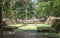 GOLDEN STREAM, BELIZE - Apr 29, 2019: Ball courts at Nim Li Punit Mayan Ruins Site