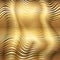 Golden striped waves vector abstract background