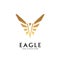 Golden Strong Eagle Hawk Falcon Monogram Badge
