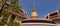 Golden stupa soars into blue sky at Wat Ratchabophit