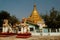 Golden stupa in temple at countryside of Myanmar.