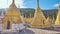 Golden stupas in Pindaya, Myanmar