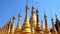 Golden stupas in Taunggyi, Myanmar