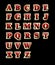 Golden style alphabet