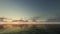 Golden sunrise Sunlight sky Beautiful view on morning sea calm surface water 3d