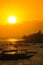 Golden Sunset Above Fishing Boats on Alona Beach, Panglao