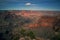 Golden sunset casts over grand canyon