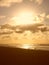 A golden sunset on a Dutch beach