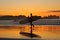 Golden sunset Higginsâ€™s Beach Scarborough Maine surfer