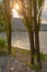 Golden sunset on Osoyoos lake from Haynes point in Swiws park