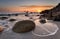 Golden Sunset at Porth Nanven Cove