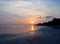 Golden Sunset with Reflection in Sea Water at Radhanagar Beach, Havelock Island, Andaman, India