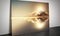 Golden Sunset Seascape Landscape Background for Posters and Web Design.