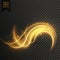 golden swirl transparent white light effect background