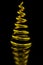 Golden swirled Christmas tree
