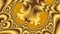 Golden swirls luxury abstract fractal background