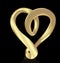 Golden swirly heart icon