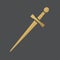 Golden sword icon
