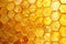 Golden Symmetry, Captivating Close-Up of a Mesmerizing Honeycomb Pattern