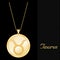 Golden Taurus Pendant Necklace