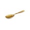 Golden teaspoon or tablespoon, soup spoon realistic vector illustration isolated.