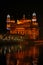 The Golden Temple at Amritsar, Punjab, India, the most sacred icon and worship place of Sikh religion. Illuminated in the night, .