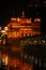 The Golden Temple at Amritsar, Punjab, India, the most sacred icon and worship place of Sikh religion. Illuminated in the night, .