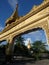 Golden Temple Arch and Blue Sky in Burma
