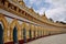 Golden temple courtyard in Sagaing, Myanmar