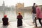 Golden temple Harmandir Sahib Darbar Gurudwara, Amritsar, India May 2019 - Unidentifiable Punjabi Sikh pilgrim devotee