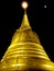 Golden temple of Thailand at night