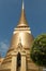 Golden temples and stupa inside the Grand Palace in Bangkok, Thailand, home of the Thai Royal Family