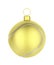 Golden tennis ball like Christmas ornament