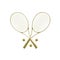 Golden tennis rackets