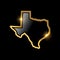 Golden Texas Map Vector Sign