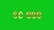 Golden text of 50K followers at green screen background. 50000 subscribers count on the channel or blog.