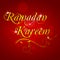 Golden text Ramdan Kareem