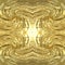 Golden texture of a swirling vortex with a center. Gold seamless background with mirror twisted pattern.