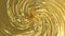 Golden texture of a swirling vortex with a center. The Milky Way galaxy. Gold background with a twisted pattern