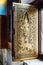 Golden Thai angel decorated on window inside Thai Monastery at Bodh Gaya, Bihar, India